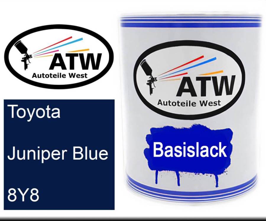 Toyota, Juniper Blue, 8Y8: 1L Lackdose, von ATW Autoteile West.